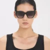 Acetat-Sonnenbrille in Schwarz
