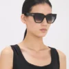 Acetat-Sonnenbrille in Schwarz