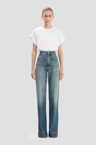 Alina Stretch-Jeans in Used-Blue-Waschung