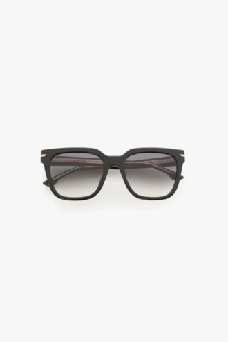Übergroße Acetat-Sonnenbrille in Schwarz