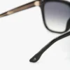 Übergroße Acetat-Sonnenbrille in Schwarz