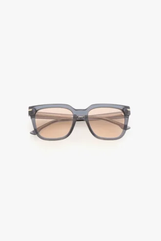 Übergroße Acetat-Sonnenbrille in transparentem Blau