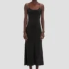 Cami-Midi-Kleid in Schwarz