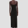 Cami-Midi-Kleid in Schwarz