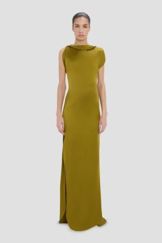 Carla-Kleid in Moosgrün