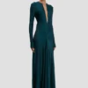 Cut-Out-Kleid in Dunkelblaugrün Cut-Out-Kleid in Dunkelblaugrün