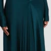Cut-Out-Kleid in Dunkelblaugrün Cut-Out-Kleid in Dunkelblaugrün