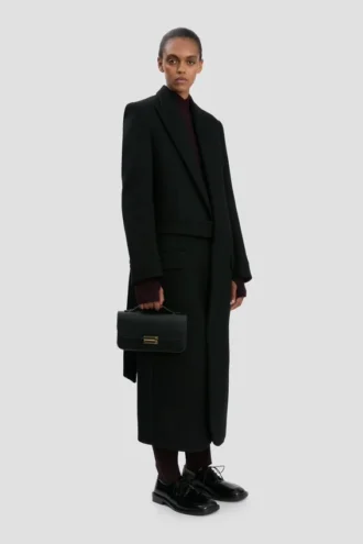 Dorian Pochette aus schwarzem Leder