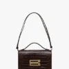Dorian-Tasche aus geprägtem dunkelbraunem Leder Dorian-Tasche aus geprägtem dunkelbraunem Leder