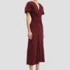 Eve Midi-Kleid in Burgunderrot Eve Midi-Kleid in Burgunderrot