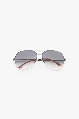 Feine Metall-Pilotenbrille in Gold-Schwarz
