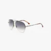 Feine Metall-Pilotenbrille in Gold-Schwarz