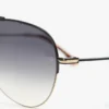 Feine Metall-Pilotenbrille in Gold-Schwarz