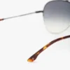 Feine Metall-Pilotenbrille in Gold-Schwarz