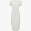 Figurbetontes T-Shirt-Kleid in Elfenbein