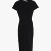 Figurbetontes T-Shirt-Kleid in Schwarz