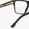 Geformter Flat-Top-Rahmen in Schwarz