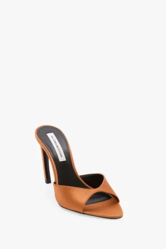 Harlow Mule 100 aus bronzefarbenem Satin