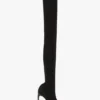 Harlow Peep-Toe-Stiefel aus Stretch-Jersey 100 in Schwarz Harlow Peep-Toe-Stiefel aus Stretch-Jersey 100 in Schwarz