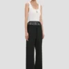 Hose mit transparenten Einsätzen in Schwarz