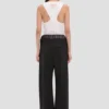 Hose mit transparenten Einsätzen in Schwarz