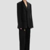 Jacke mit fallendem Revers in Schwarz Jacke mit fallendem Revers in Schwarz
