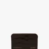 Kartenetui „Envelope“ aus espressofarbenem Leder mit Krokodilprägung