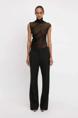 Klassische, maßgeschneiderte Hose in Schwarz