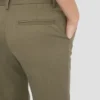 Maßgeschneiderte Hose mit geradem Bein in Salbei-Melange