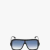 Mehrschichtige Masken-Sonnenbrille in schwarzem Farbverlauf