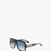 Mehrschichtige Masken-Sonnenbrille in schwarzem Farbverlauf