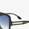 Mehrschichtige Masken-Sonnenbrille in schwarzem Farbverlauf