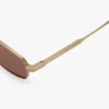 Metall-Sonnenbrille in Gold Honey Havana Metall-Sonnenbrille in Gold Honey Havana