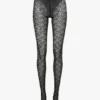 Monogramm-Spitzenstrumpfhose in Schwarz Monogramm-Spitzenstrumpfhose in Schwarz