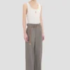 Plissierte Hose in Nickel