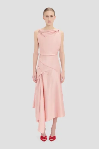 Posy Midi-Kleid in Altrosa