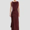 Posy Midi-Kleid in Burgunderrot Posy Midi-Kleid in Burgunderrot