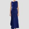 Posy Midi-Kleid in leuchtendem Indigo