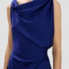 Posy Midi-Kleid in leuchtendem Indigo