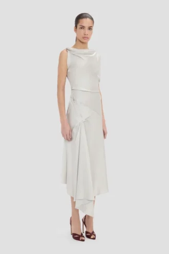 Posy Midi-Kleid in Magnesium