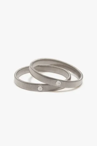 Ärmelbündchen in Silber