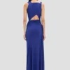 Ärmelloses, drapiertes Kleid in leuchtendem Indigo Ärmelloses, drapiertes Kleid in leuchtendem Indigo