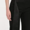 Satin-Hose mit Bund in Schwarz Satin-Hose mit Bund in Schwarz