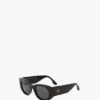 Sonnenbrille mit Monogramm-Detail in Schwarz Sonnenbrille mit Monogramm-Detail in Schwarz