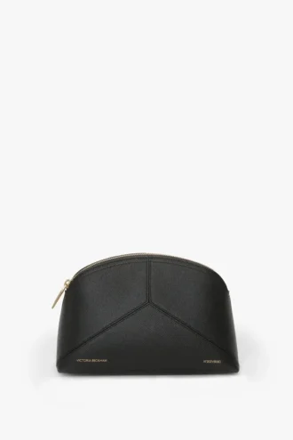The Victoria Large Travel Pouch aus schwarzem Leder The Victoria Large Travel Pouch aus schwarzem Leder