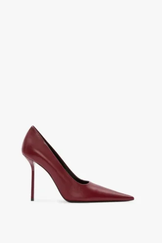 The Victoria Stiletto-Pumps 100 aus burgunderrotem Leder