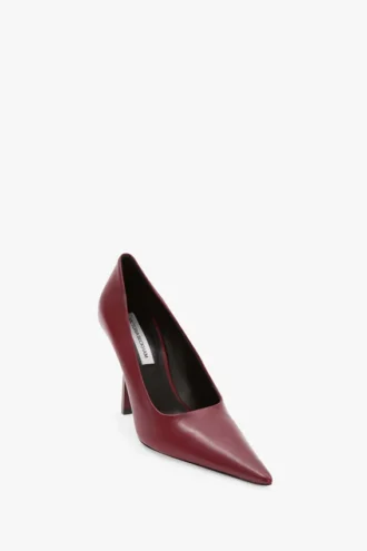 The Victoria Stiletto-Pumps 100 aus burgunderrotem Leder
