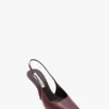 The Victoria Stiletto Slingback 100 aus burgunderrotem Leder