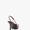 The Victoria Stiletto Slingback 100 aus burgunderrotem Leder
