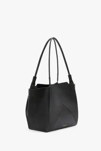 The Victoria Tote Bag aus schwarzem Leder